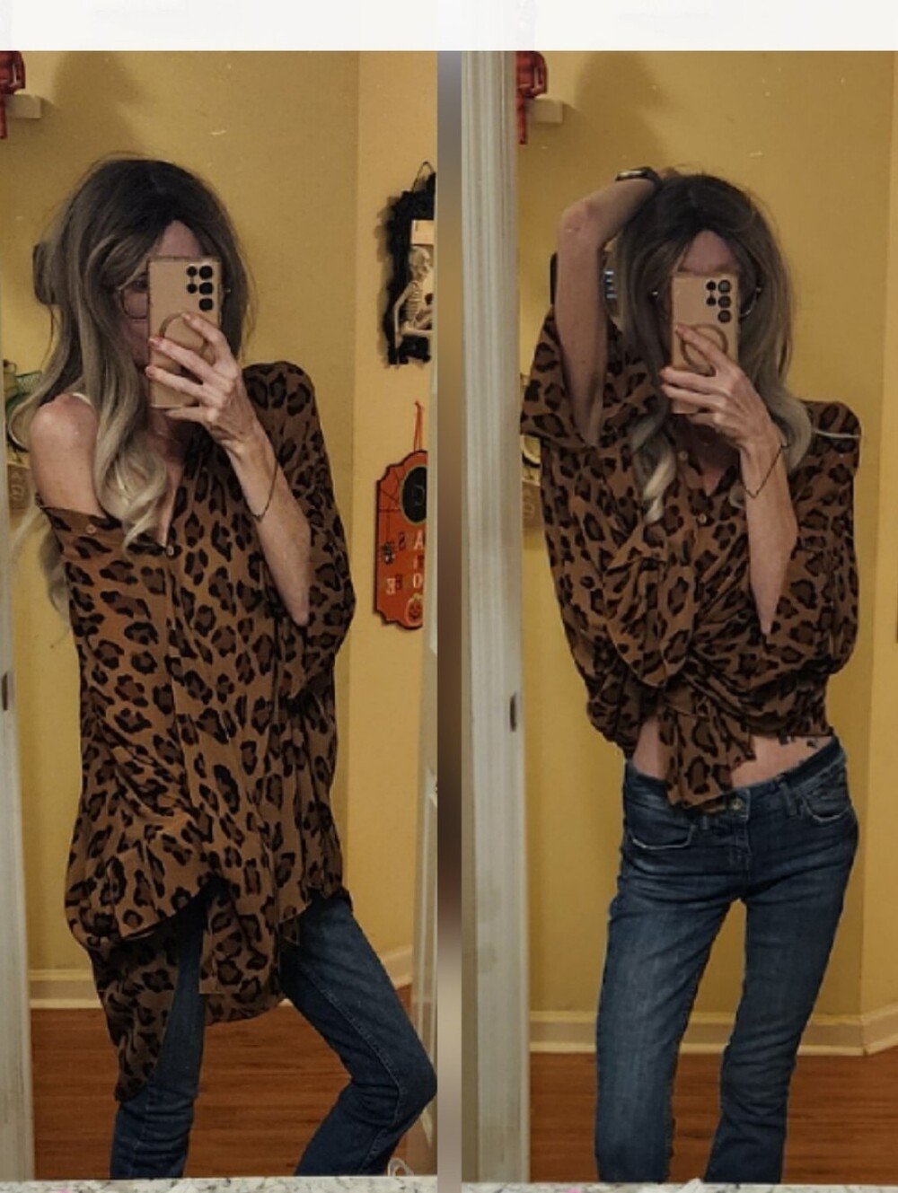 Free People Intimately FP Leopard Print Boho Flowy Top